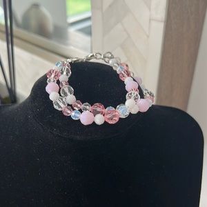 Swarovski Pink and iridescent bracelet